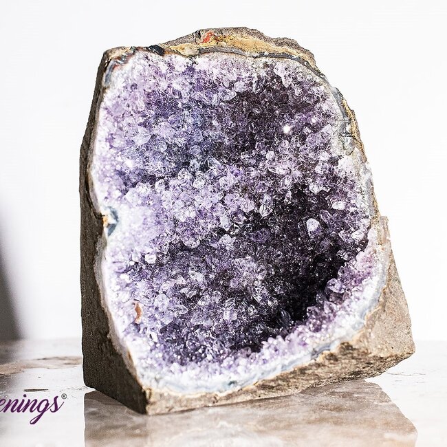 Amethyst Druzy Cut Base - Small Free Form Rough Raw Natural