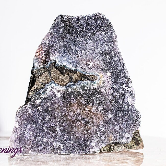 Amethyst Druzy Cut Base - Small Free Form Rough Raw Natural
