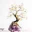 Clear Quartz  Bonsai Tree on Amethyst- 3.5"