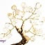 Clear Quartz  Bonsai Tree on Amethyst- 3.5"