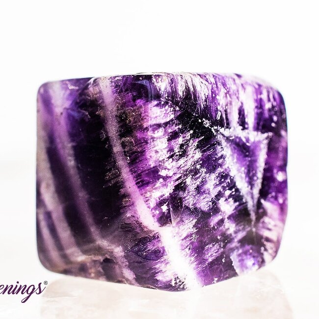 Chevron (Dream) Amethyst Cube 1"