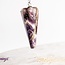 Amethyst Pendulum-Dowsing Hexagonal Faceted Cone Point Divination-Silver Chain-Crystal Gemstone