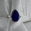 Lapis Lazuli Ring - Size 6 #1 Teardrop Pear - Sterling Silver