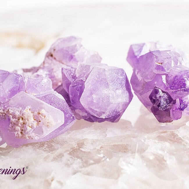 Amethyst Flower Points - Cluster Small Rough Raw Natural