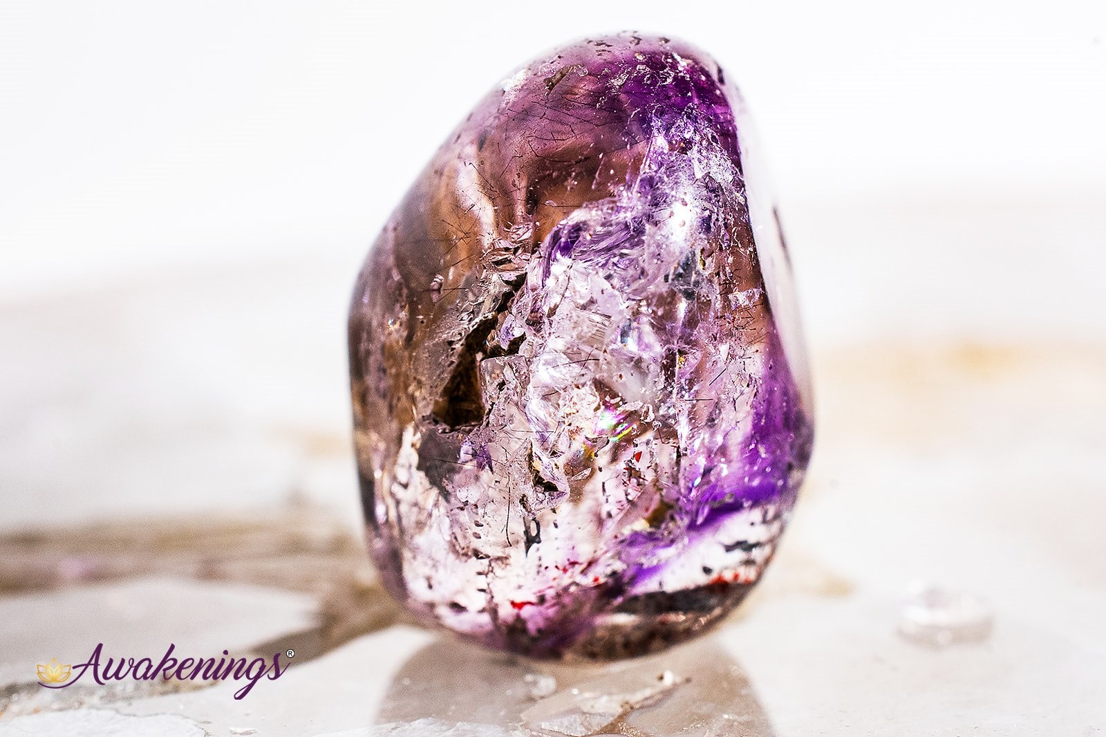 Light Brandberg Amethyst - Tumbled - Awakenings