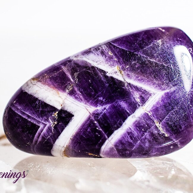 Fancy Chevron (Dream) Amethyst - Tumbled