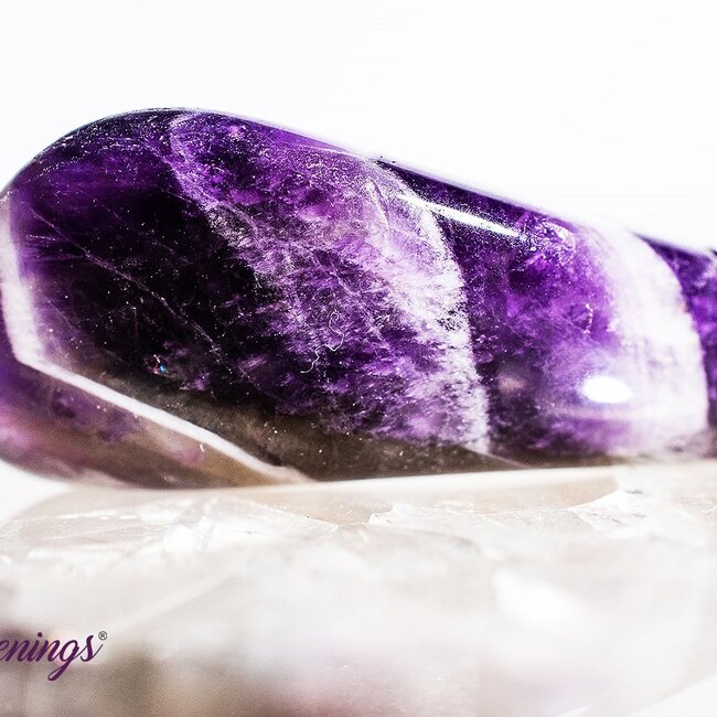 Fancy Chevron (Dream) Amethyst - Tumbled