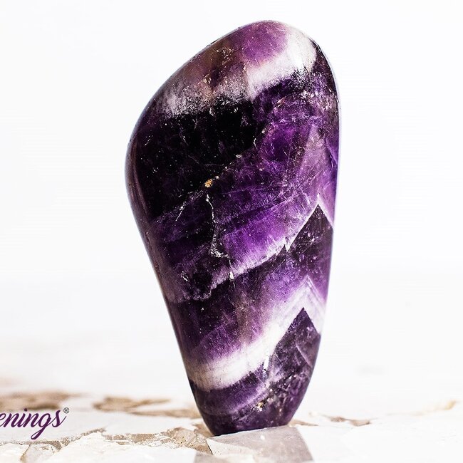 Fancy Chevron (Dream) Amethyst - Tumbled