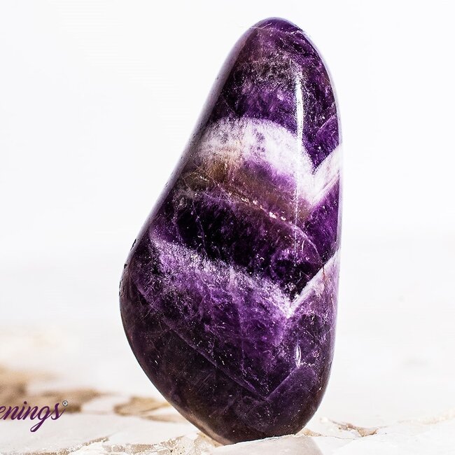 Fancy Chevron (Dream) Amethyst - Tumbled
