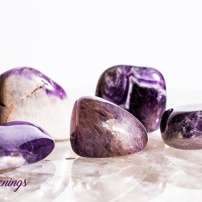 Chevron (Dream) Amethyst - Tumbled