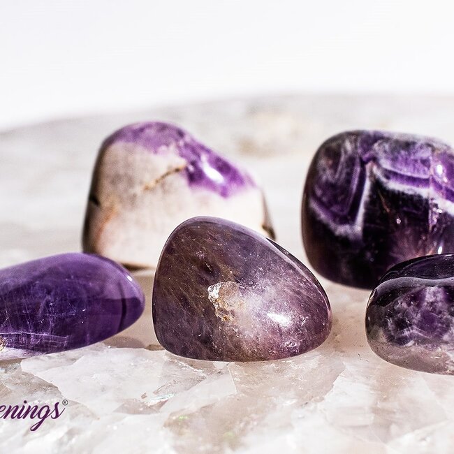 Chevron (Dream) Amethyst - Tumbled