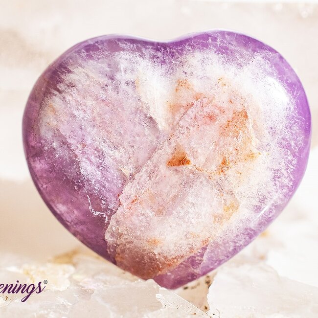 Amethyst Hearts - Small 1" Polished
