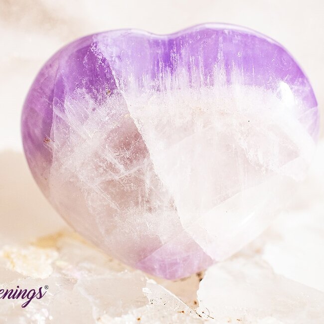 Amethyst Hearts - Small 1" Polished