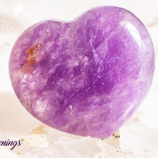 Amethyst Hearts - Small 1" Polished