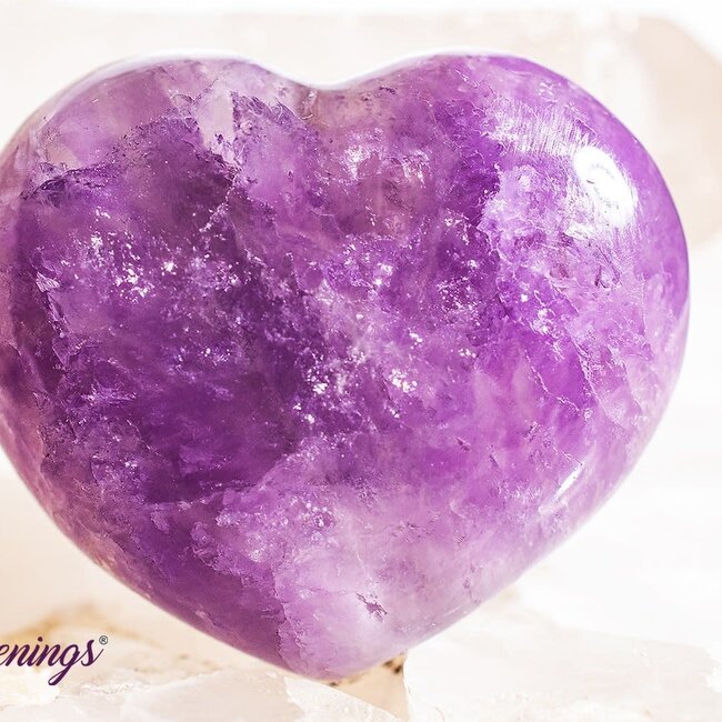 Amethyst Hearts - Small 1" Polished