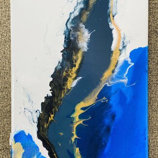 Blue & Gold Hand Painted Picture