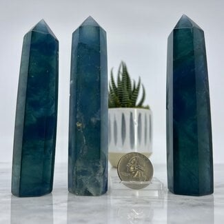 Blue Fluorite Tower Point Generator - Large (4 - 6")
