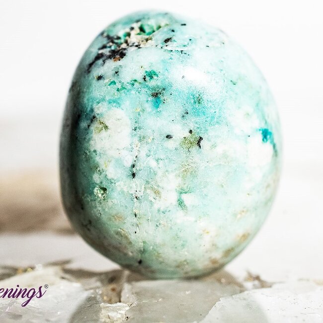 Clear (Crystal) Quartz & Chrysocolla - Tumbled
