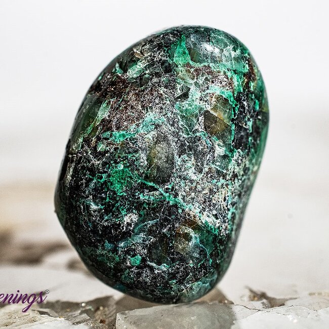 Clear (Crystal) Quartz & Chrysocolla - Tumbled