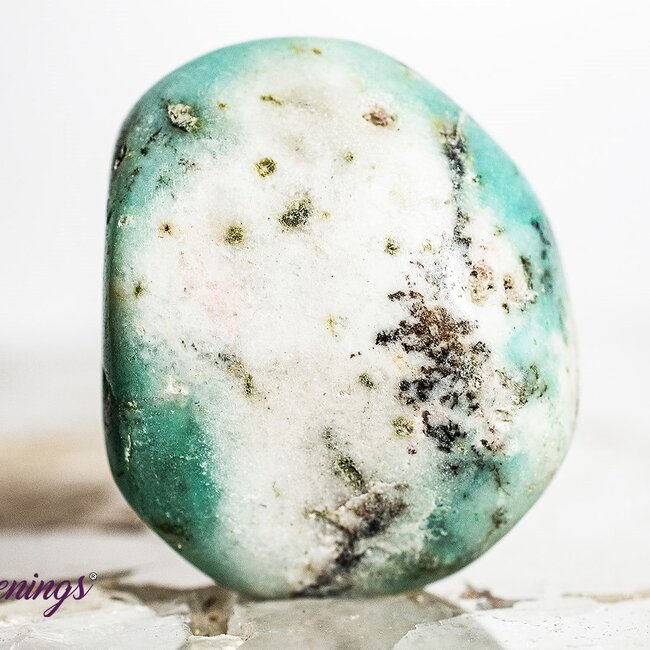 Clear (Crystal) Quartz & Chrysocolla - Tumbled