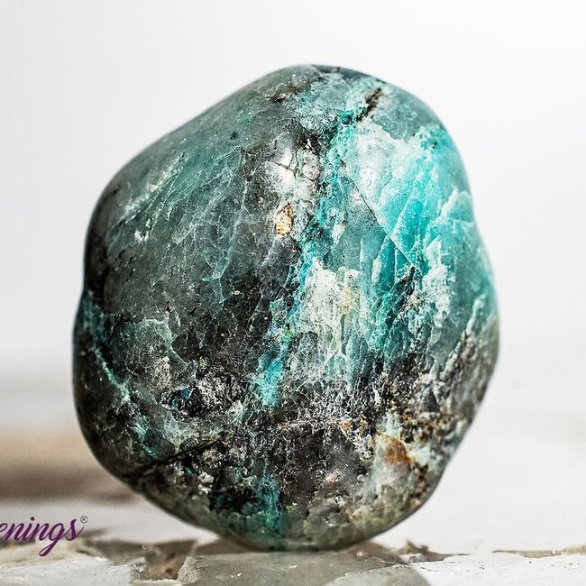 Clear (Crystal) Quartz & Chrysocolla - Tumbled