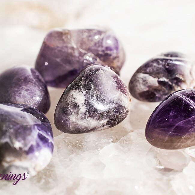 Chevron (Dream) Amethyst - Tumbled
