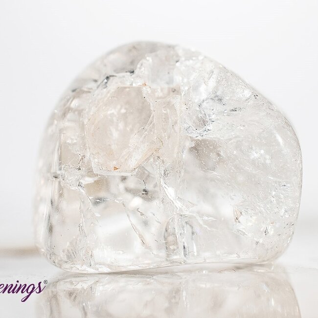 Crackled Clear Quartz (Fire & Ice) - Tumbled