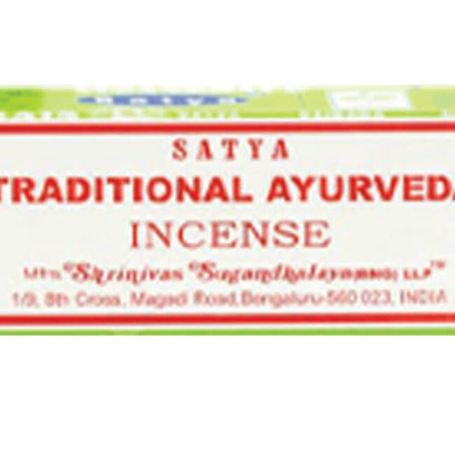 Traditional Ayurveda Incense -12 Sticks in Box 15g - Satya