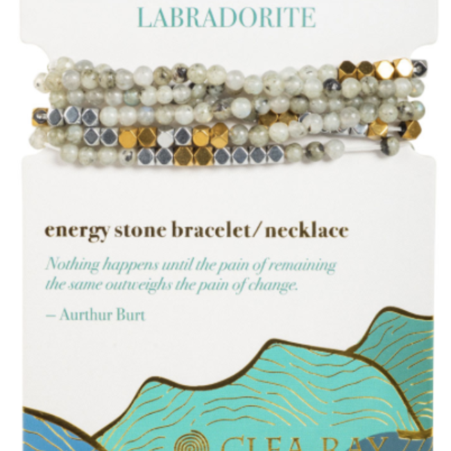 Labradorite Transformation-Energy Stone Wrap Bracelet/Necklace 4mm