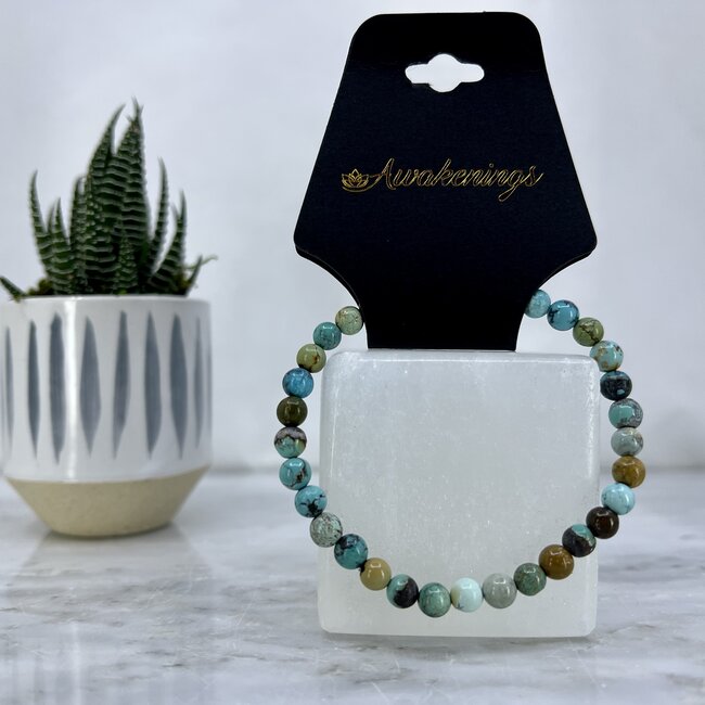 Turquoise Bracelet - 4mm Untreated Natural