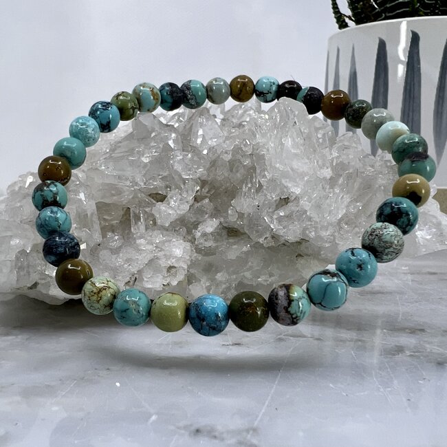 Turquoise Bracelet - 4mm Untreated Natural