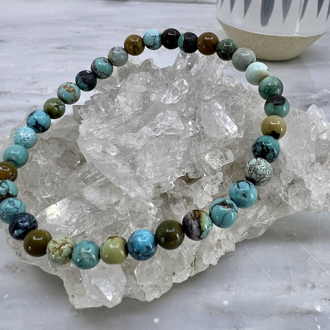 Turquoise Bracelet - 4mm Untreated Natural