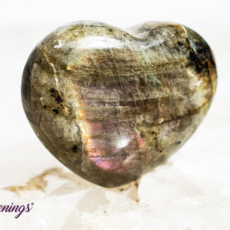 Purple Labradorite Heart - Small (1") High Flash