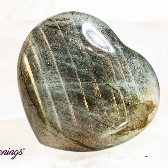 Purple Labradorite Heart - Small (1") High Flash