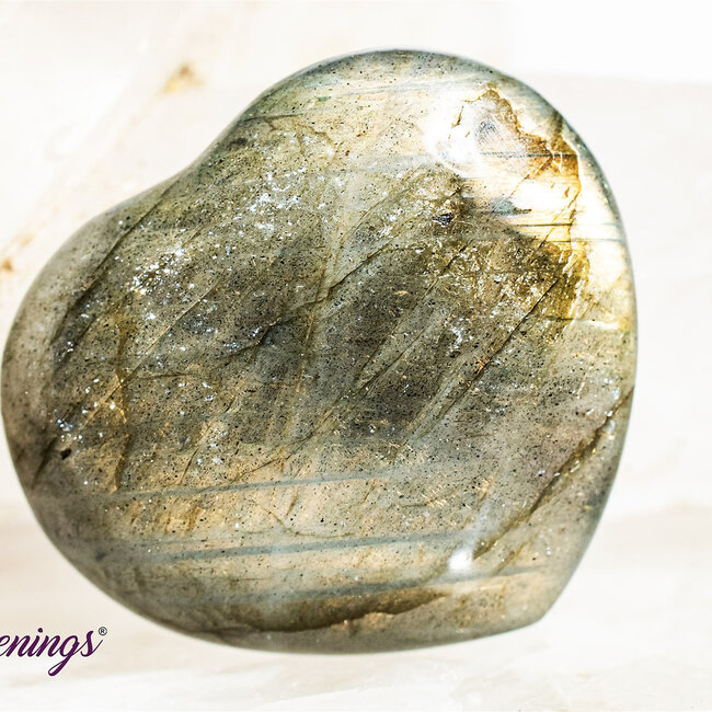 Purple Labradorite Heart - Small (1") High Flash