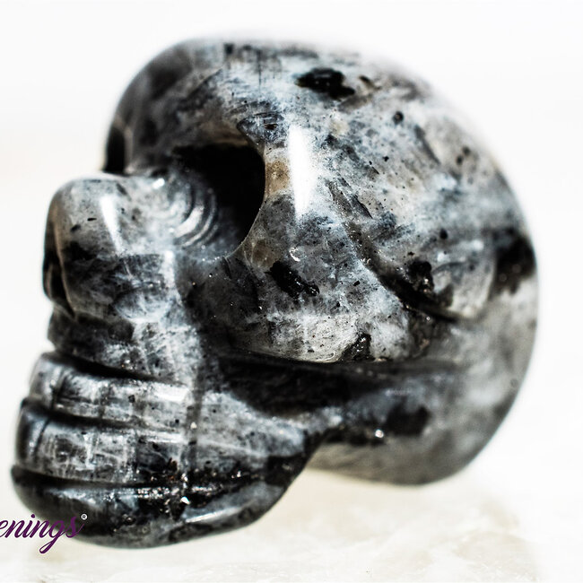 Black Labradorite (Larvakite) Skulls - Mini Carving