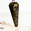 Labradorite Pendulums - Dowsing Hexagonal Faceted Cone Point Divination - Silver Chain Crystal Gemstone
