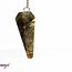 Labradorite Pendulums - Dowsing Hexagonal Faceted Cone Point Divination - Silver Chain Crystal Gemstone