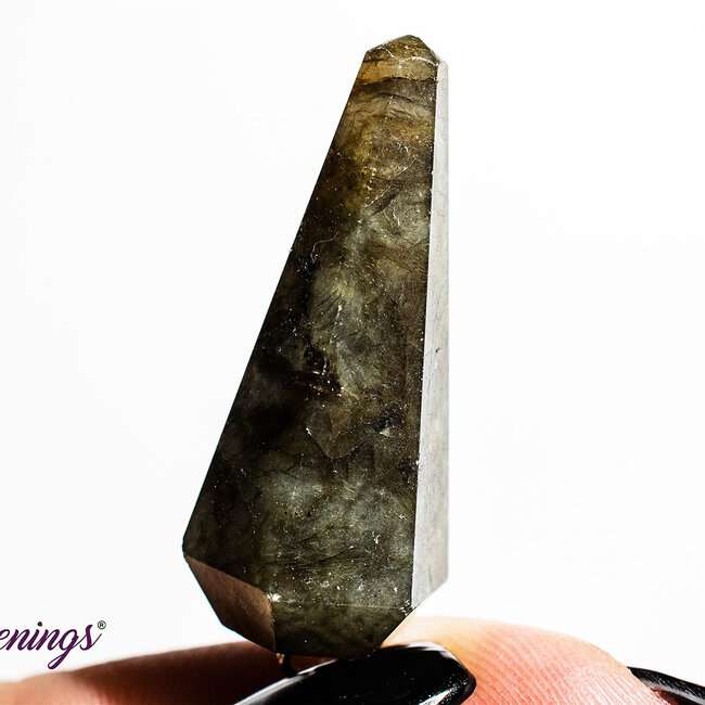 Labradorite Pendulums - Dowsing Hexagonal Faceted Cone Point Divination - Silver Chain Crystal Gemstone