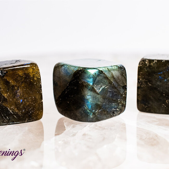 Labradorite Cubes 1"