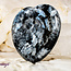 Black Labradorite (Larvikite) Worry Stone - Heart