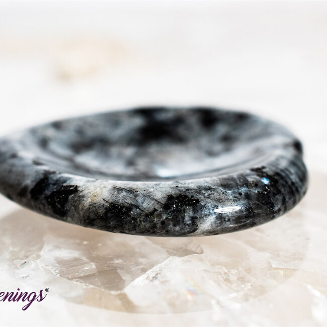 Black Labradorite (Larvikite) Worry (Thumb Fidget Relaxation Pocket) Stones - Hearts