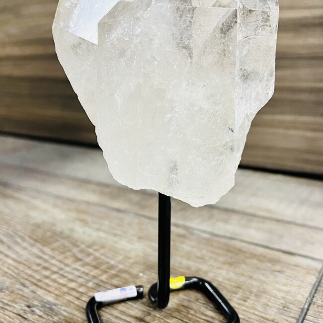 Clear (Crystal) Quartz Point on Pin Stand - Medium (7-8")