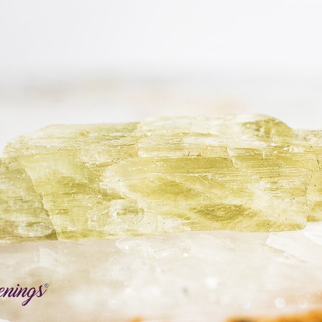 Hiddenite (Green Kunzite)  - Rough Raw Natural - Medium