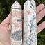 Pink Zebra Jasper Tower Point Generator - Extra Large (5 - 6")