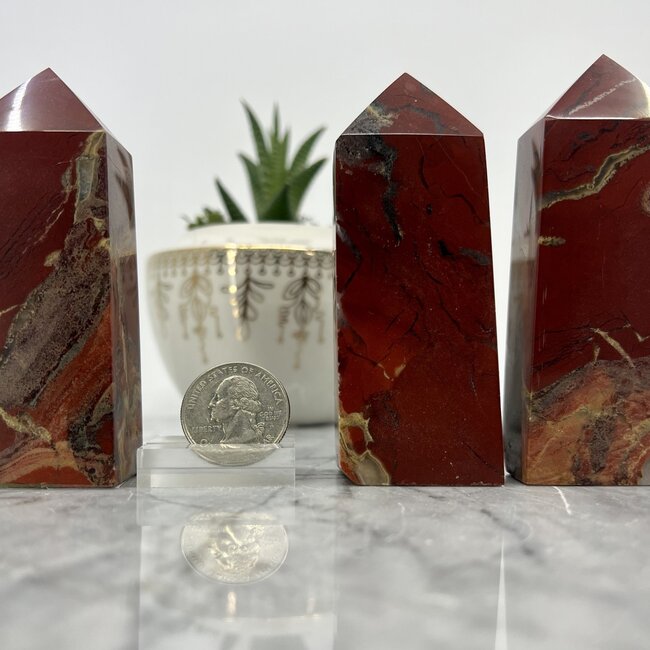 Brecciated Red Jasper Tower/Obelisk - Large (3-4")