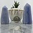 Blue Lace Agate Obelisk Point Tower - Large (2 - 4")