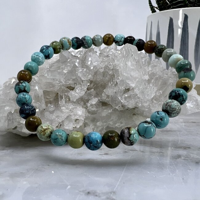 Turquoise Bracelet - 4mm Untreated Natural