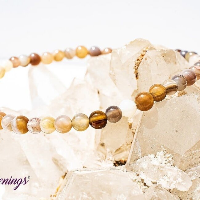 Botswana Agate Bracelets - 4mm Mini
