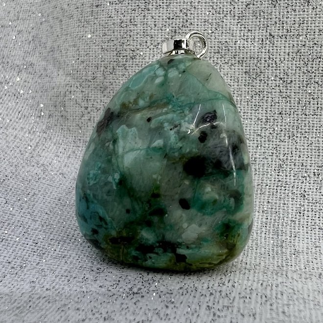 African Turquoise Pendant-Tumbled